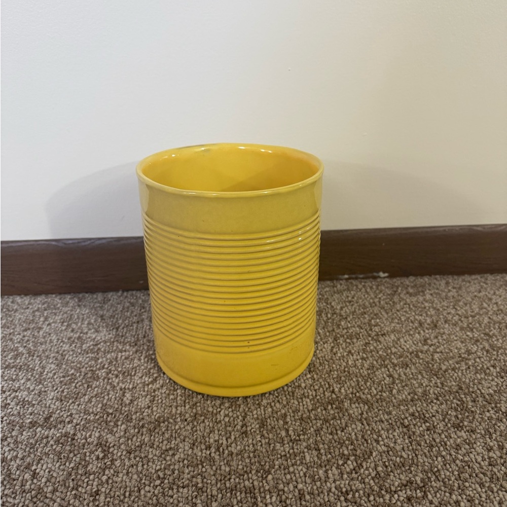 Yellow Ceramic Utensil Holder